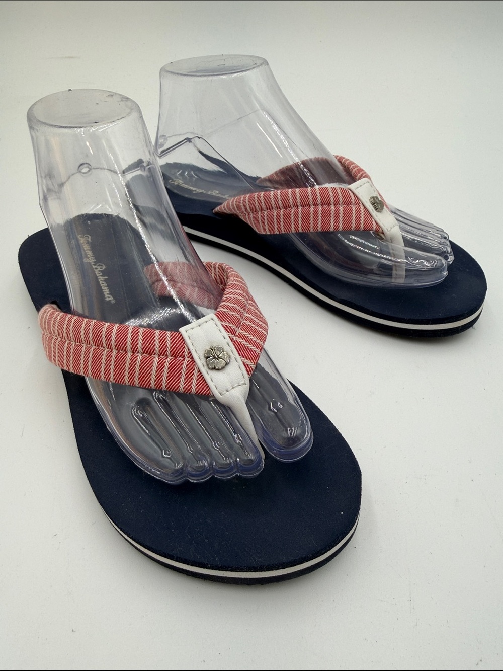 TOMMY BAHAMA sz9.5 PATRIOTIC Red White and Blue Flip Flop Sandals JULY 4th! - Picture 6 of 11